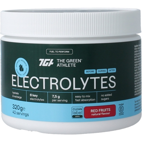The Green Athlete Elektrolytes Red Fruits Poeder