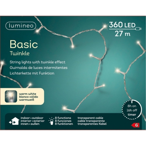 Kerstverlichting - warm wit - 360 led lampjes - 2700 cm - inclusief timer -