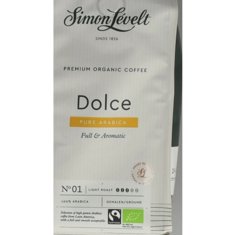 3x Simon Levelt Koffie Organico Dolce 250 gr