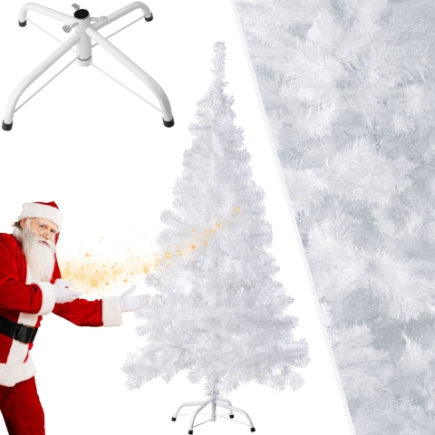tectake® Kunstkerstboom - 180 cm - Levensecht met 533 takken - Wit