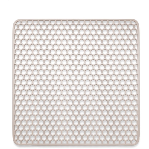 Bodo® Gootsteenmat - Siliconen - Antislip - Beige 34,5 x 34,5 cm