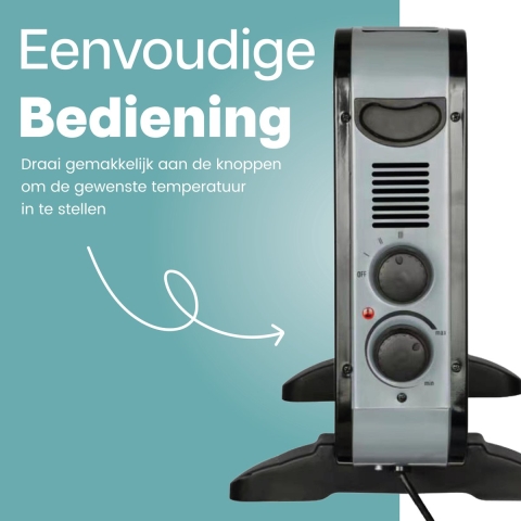 AirKing AKPH01BK - Elektrische Convectorkachel - 1250/2000 Watt - Zwart