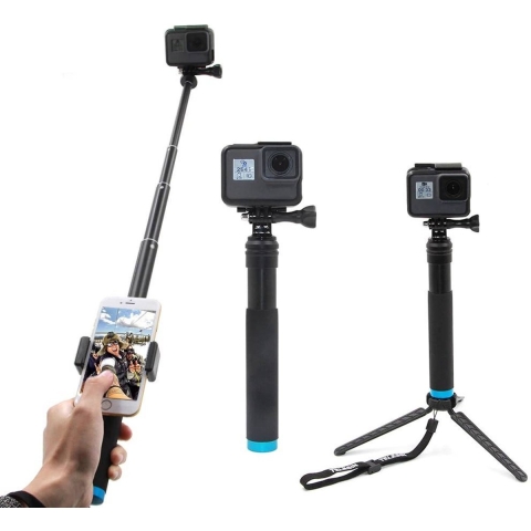 Telesin Selfie Stick 90cm met statiefje - GoPro & Smartphone