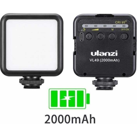 Ulanzi VL49 mini LED-lamp - Zwart