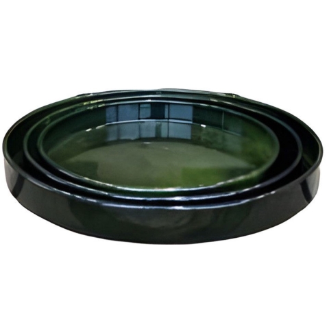 Schotel Cylinder Vibrant Groen M 28x3,5cm - Buitengewoon de boet