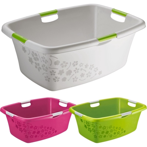 Rotho Bak „Flowers” 50 L grijs 65,1 x 48,6 x 26,2 cm.