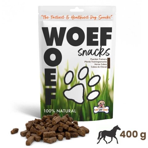 Woef Woef Hondensnack Paarden Trainers M 400 gr