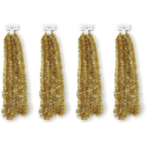 Inge Christmas Goods Kerstslinger - 4x - guirlande - goud - 270 cm -