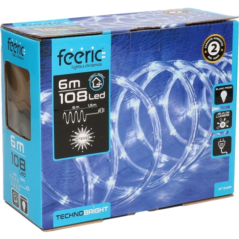 Lichtslang - helder wit - 6 meter - 108 led lampjes - slangverlichting/kerstverlichting -