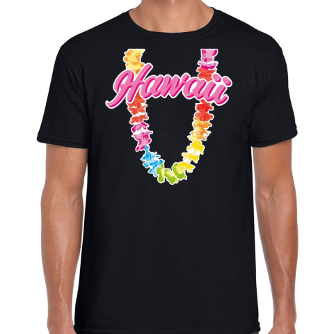 Hawaii slinger t-shirt zwart voor heren L -