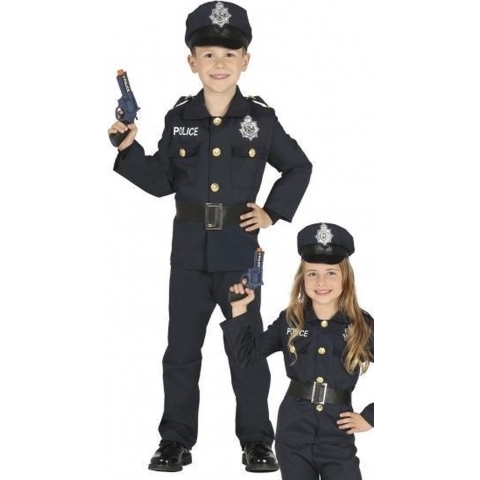 Politie agent verkleed kostuum voor jongens/meisjes 10-12 jaar (140-152) -