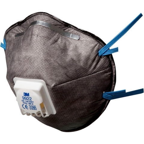 3M 3M Lasrookmasker P2 9922 Ventiel Wegwerp per stuk - 9922