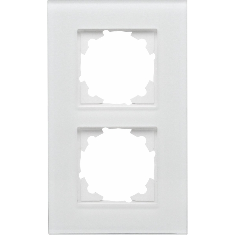 Kopp 405402001 Afdekking Frame 2-voudig HK 07, Athenis Wit (glanzend) 1 stuk(s)