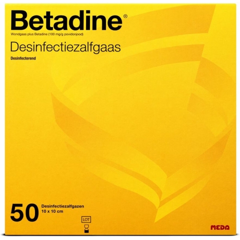 Betadine Desinfectiezalfgaas 50 stuks