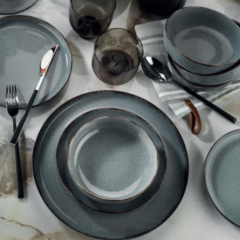 Asir - Dinerset (18-delig) - Blauw - 27 x 27 x 2,5
