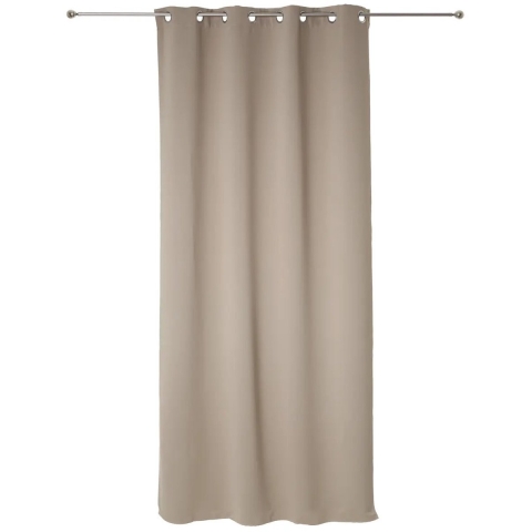 Atmosphera verduisterende gordijnen - set 2x stuks - B135 x L240 cm - beige - geplooid -