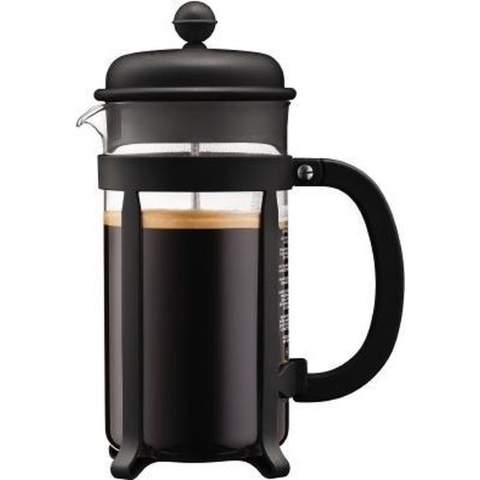 bodum PRESS JAVA Cafetière Transparant, Zwart Capaciteit koppen: 8