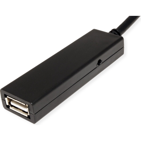 VALUE USB 2.0 Verleng kabel met actieve Repeater, A - C, zwart, 15 m