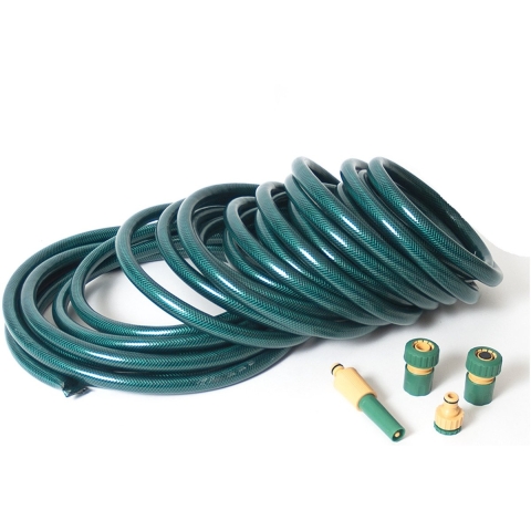 Tuinslang set - met koppelingen en verstelbare spuit - 25 meter - tuinbewatering -