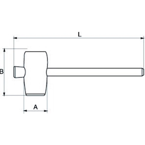 Bahco 3625RM-75 Rubberen hamer 660 g 360 mm 1 stuk(s)