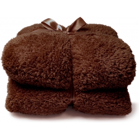 Teddy plaid rocky brown 150x200 cm - Unique living