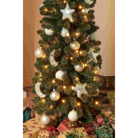 Kunstkerstboom Charlton pilar groen H260 x dia. 63 cm - Black box