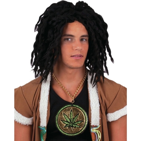 Rasta verkleed pruik Jamaica - zwart - dreadlocks - lang haar -