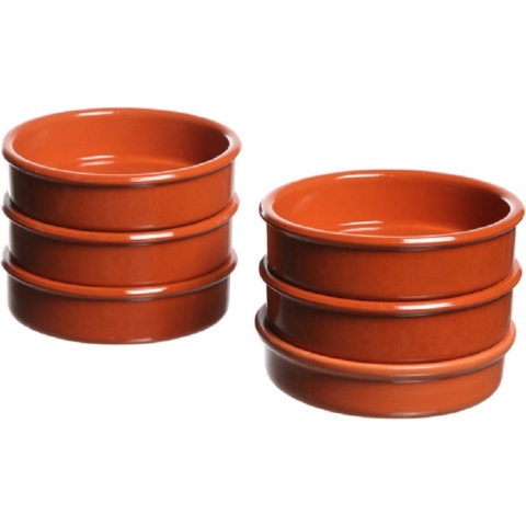 Luxe creme brulee schaaltjes - 6x - D11 cm - terracotta - tapasschaaltjes - tapas -