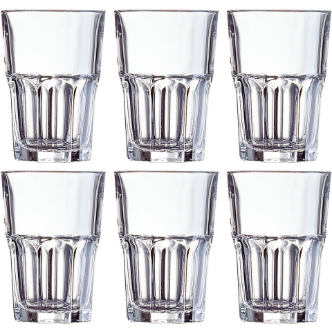 6x Stuks waterglazen/sapglazen Granity 420 ml -