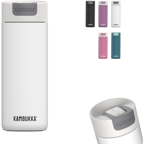 Kambukka Olympus - Thermosbeker 500 ml - Lekvrij RVS - Snapclean® - Wit