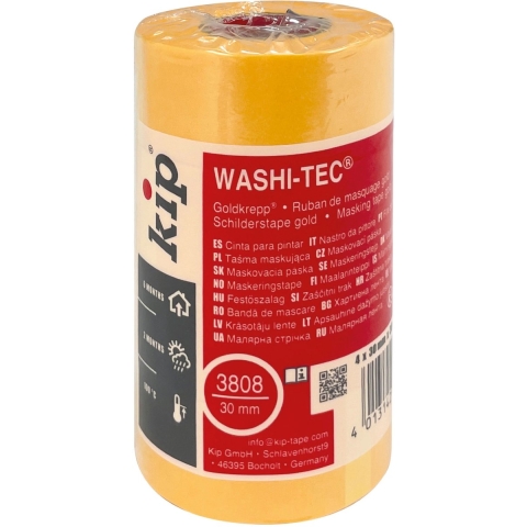 Kip Tape 3808 Washi-Tec Pocket - Oranje 4-pack - 30mm X 30m