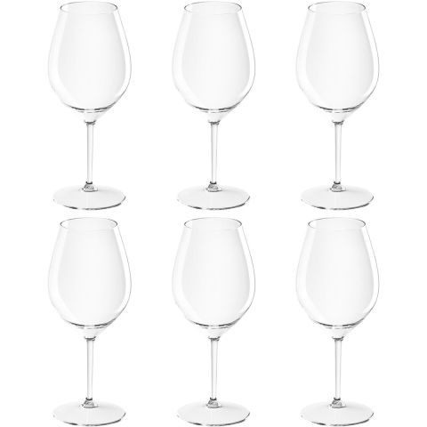 Santex onbreekbaar wijnglas - 8x - transparant - Trittan kunststof - 510 ml - camping - outdoor -