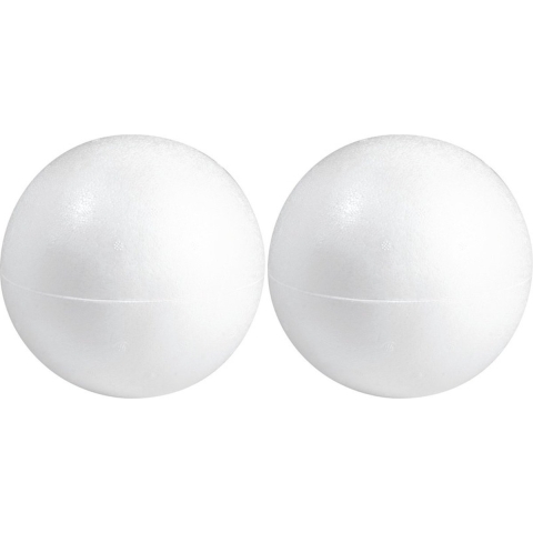 2x Stuks hobby/DIY holle piepschuim bal/bol 25 cm 2 halve schalen -