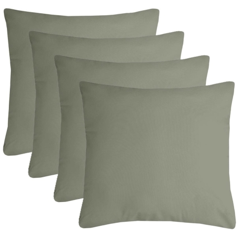 Stof Textile sierkussen Nelson - 4x - groen - 60 x 60 cm - bank kussens - polyester -