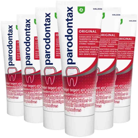6x Parodontax Tandpasta bij Bloedend Tandvlees Original 75 ml