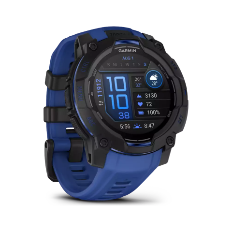 Garmin Instinct 3 45mm Amoled Zwart/blauw Smartwatch Blauw