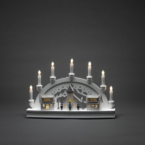 Konstsmide 3259-210 Kerstkandelaar Huis Warmwit LED Warm-wit