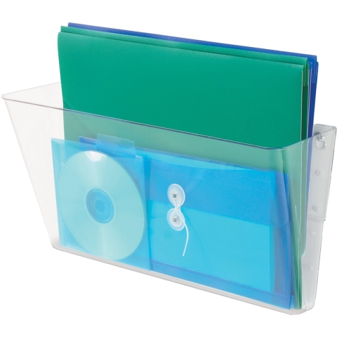 Deflecto DocuPocket 73101 Folderhouder (wandmodel) Transparant DIN A4 liggend 1 stuk(s) (b x h x d) 331 x 190 x 105 mm