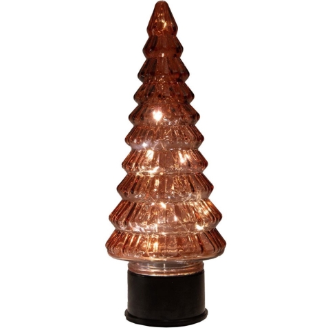 Boompje glas LED 35x13 cm bordeaux - Annas collection