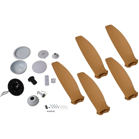 Lucande - Omendo LED plafondventilator wit CCT DC stil