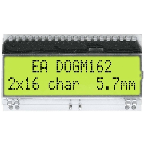 DISPLAY VISIONS 7-segments-display Geel-groen 5.57 mm 3.3 V, 5 V Aantal cijfers: 2 EADOGM162E-A