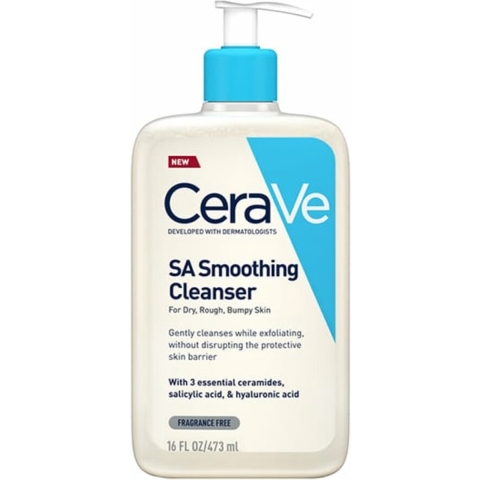 3x CeraVe SA Anti-Ruwe Huid Reiniging 473 ml