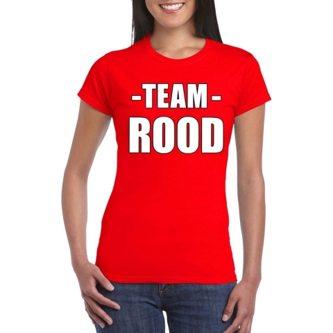 Sportdag team rood shirt dames 2XL -