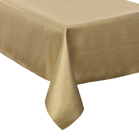 Tafelkleed gouden glitters print - 140 x 360 cm polyester -