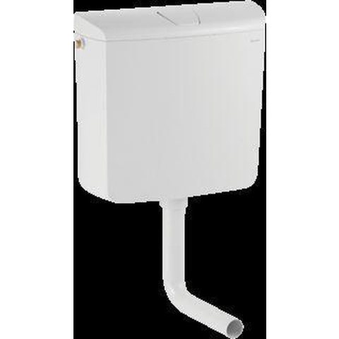 Geberit laaghangend reservoir met spoel/stop bediening alpien wit