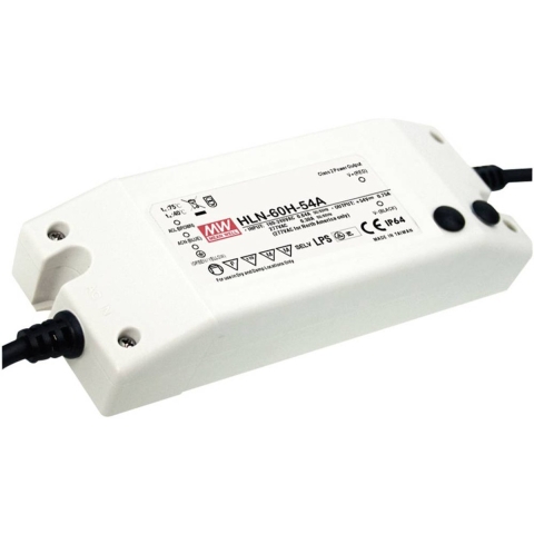 MEAN WELL HLN-60H-30A LED-driver, LED-transformator Constante spanning, Constante stroomsterkte 60 W 2 A 18 - 30 V/DC Dimbaar, PFC-schakeling,