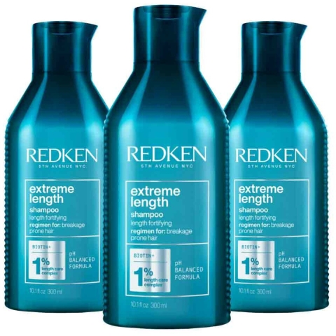 3x Redken Extreme Length Shampoo 300 ml