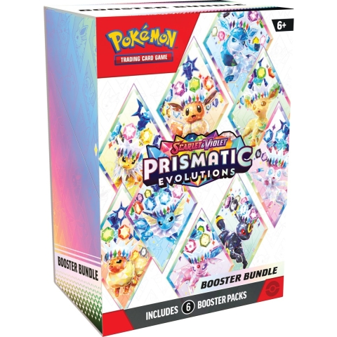 Pokemon TCG Scarlet & Violet Prismatic Evolutions Booster Bundle (6 Booster Packs)