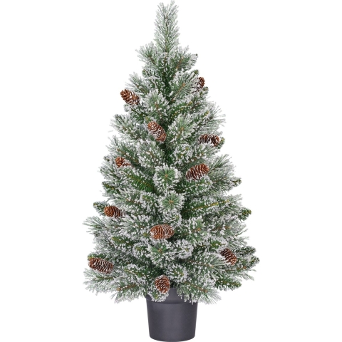 Vandans kerstboom potted groen frosted TIPS 96 h90xd48cm - Black box