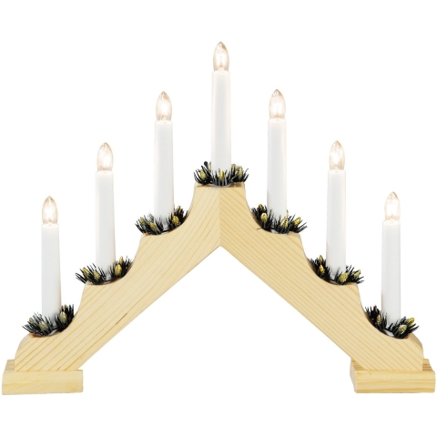 Kandelaar hout 30cm grenen - Konstsmide